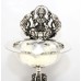 Oil Lamp Diya 925 Sterling Silver Temple Pooja Prayer Elephant Goddess lakshmi W